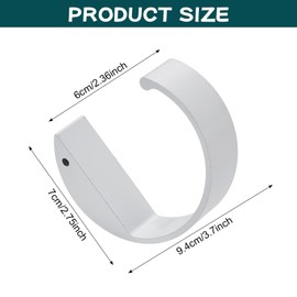 Pack of 2 Table Hooks, C-Shaped Bag Holder for Table, Table Handbag Holder Hook, Robust, Portable Bag Hook for Handbags, Table Hooks, Purse Table Hooks for Desk (White)