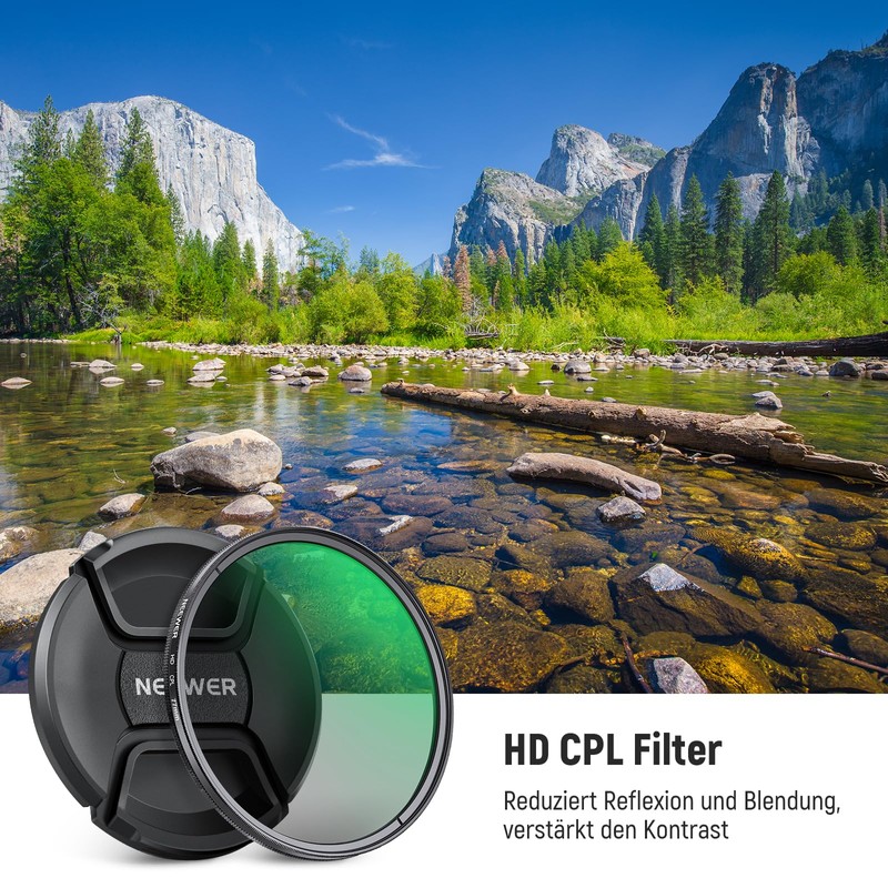 NEEWER 77mm CPL Filter with Lens Cap, Ultra Thin Multi