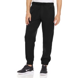 MediChic Mens Scrubs Stretch Scrub Joggers Pants with Six Pockets, Available in Over Eight Colors Black