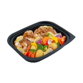 Restaurantware-RW Base 88 Ounce Food Containers, 20 Microwavable To Go Box - Durable, Stackable, Black, Plastic Rectangular Containers, Pack Hot And Cold Food, For Takeaway, Disposable