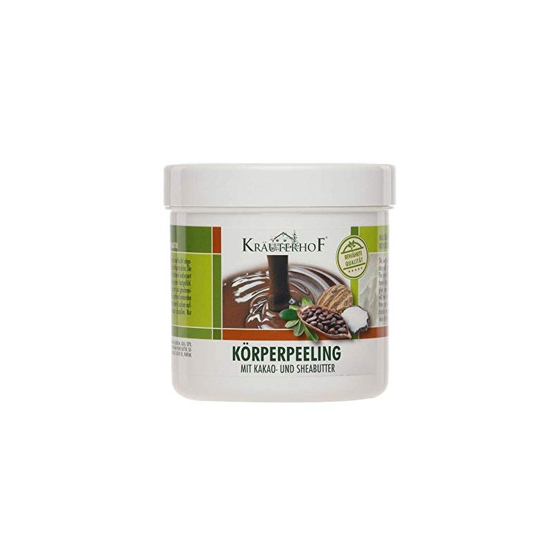 Kräuterhof® Körperpeeling Peeling Body Scrub Hautpflege, Kakaobutter & Sheabutter, 400