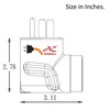 AC WORKS 4-Prong 220-Volt Plug to 120-Volt 15/ 20Amp Household