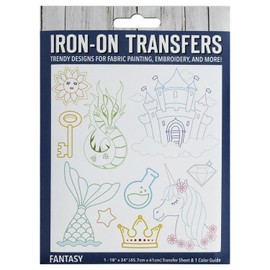 Leisure Arts Iron-On Transfer Fantasy, Embroidery Patterns, Aunt Martha's, Iron On Embroidery Patterns Transfers, Hand Transfer Patterns, Aunt Martha's Transfers