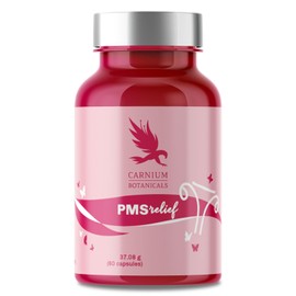 Carnium Botanicals PMS Relief Kapseln – Natürlicher PMS Komplex mit Ingwer, Magnesium, Chinesischer Angelika & Pflanzenextrakten – Unterstützung für Hormonbalance & Wohlbefinden – 60 Kapseln