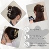 2 PCS Large Hair Clips Non-slip Claw Clips Metal Pearl