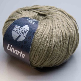 LANA GROSSA Linarte Modern Cotton/Linen Classic Hand Knitting Yarn Made of 40% Microfibre (Viscose), 30% Cotton, 20% Linen & 10% Polyamide 50 g Wool for Knitting and Crocheting 125 m Yarn
