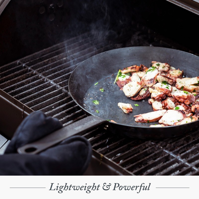 Merten & Storck Pre-Seasoned Carbon Steel 10” Frying Pan Skillet,