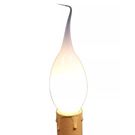 Creative Hobbies 6 Pack of Silicone Dipped Chandelier Candle Light Bulbs, 15 Watt Candelabra Base