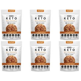 NuTrail - Keto Nut Granola Healthy Breakfast Cereal - Low Carb Snacks & Food - 2g Net Carbs - Almonds, Pecans, Coconut and more (11 oz) (6 Count)