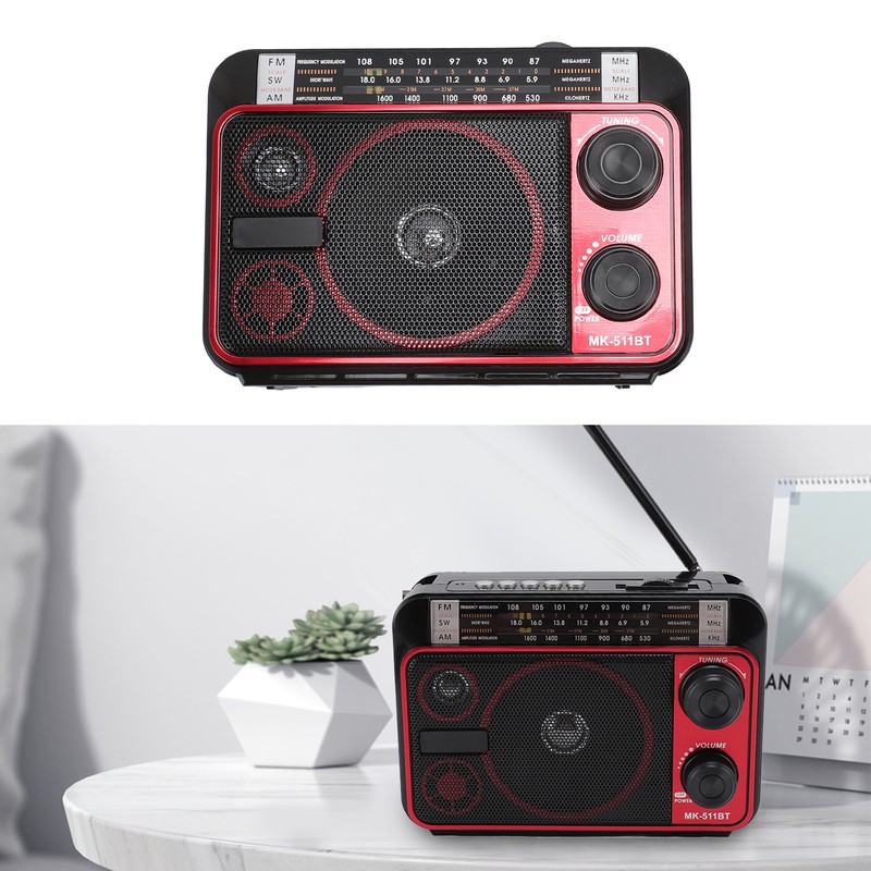 Portable Shortwave Radio FM AM SW Bluetooth 5.0 Multifunction Multi