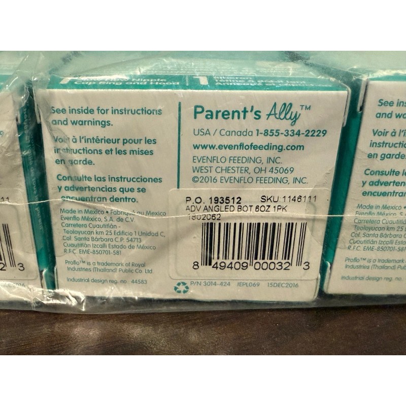 Evenflo 3ct 6oz Evenflo Advanced Angled & Vented Bottles *COLORS