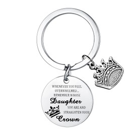 Hgreiwgk Daughter Keyring Daughter Birthday Gifts from Dad Mum Daughter Christmas Gift Daughter Gifts for Daughter Inspirational Gifts Daughter Present Daughter Keychain