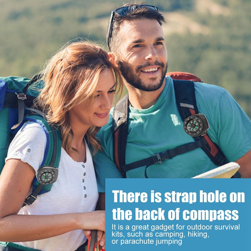 2 Pieces Portable Watch Strap Slip Slide Navigation Wrist Compass