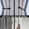 4 Pcs Curtain Holdbacks, Wall Mounted Metal Drapery Tiebacks, Decorative