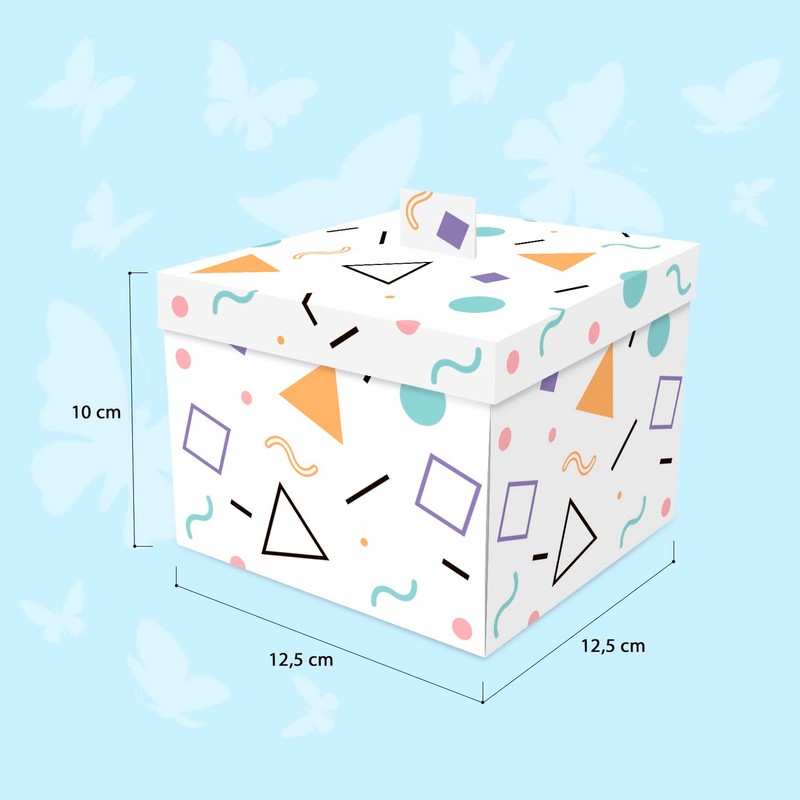 FETTIPOP Gift Box DIY Butterfly Explosion (White Yellow) 18.5 x