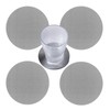 4pcs Sliver Round Stainless Steel Coasters 10cm Heat Insulation Metal