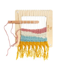 Micki Square Weaving Loom - Wooden Toys Weaving Kit + Weaving Yarn — Arts and Crafts for Kids — Art Supplies — Age 3+