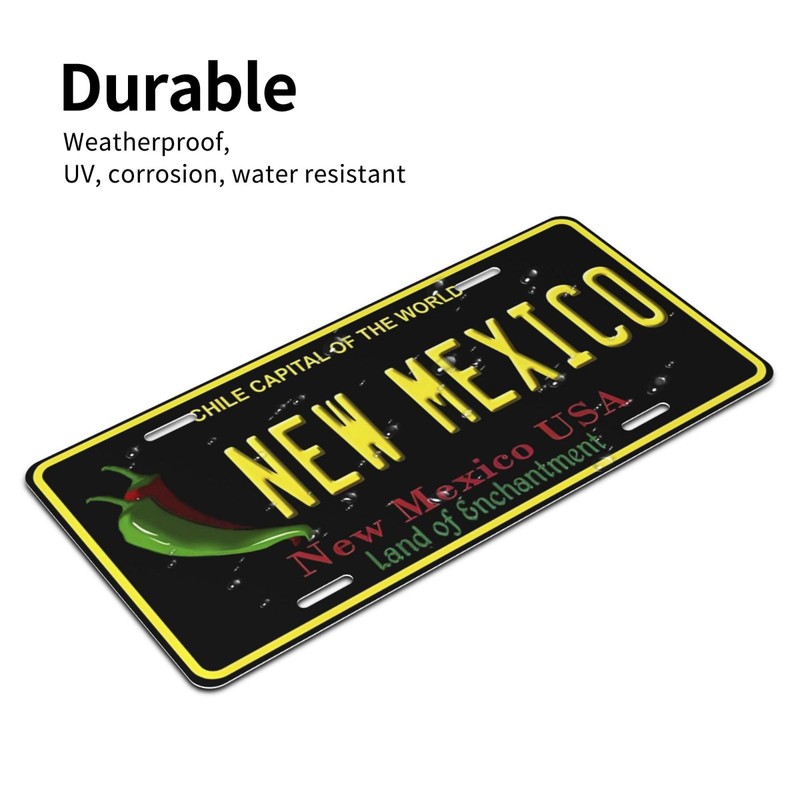 New Mexico License Plate Decorative Metal Car Plate