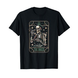 Tattooist Artist Tattoo Tattoos - Skeleton Tarot Card T-Shirt