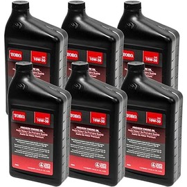 Bill's Place Toro 138-6053 Full Synthetic SAE 10W-30 4-Cycle Engine Oil 32 Ounce Bottle (6 Pack), Black
