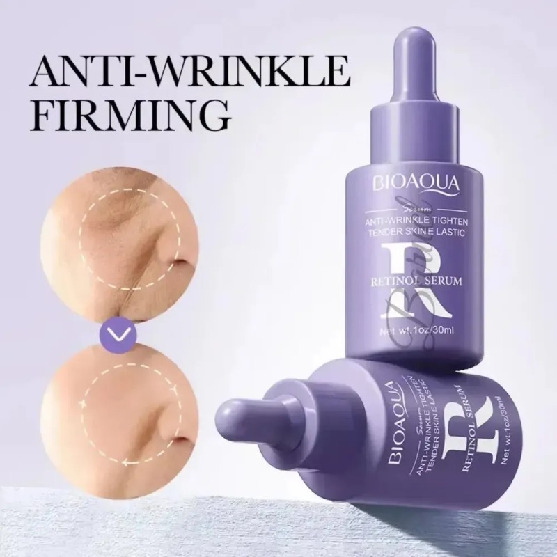 Bioaqua Sérum con Retinol, Antiarrugas Antiedad Suaviza Líneas Día/Noche