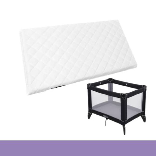 Joie Kubbie Travel Cot compatible Mattress Fits Most Joie Kubbie Sizes Extra Breathable quilted cover 90 x 52 x 4 cm