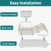 Buruis Dish Drying Rack for Kitchen Countertop, Large Capacity Gold