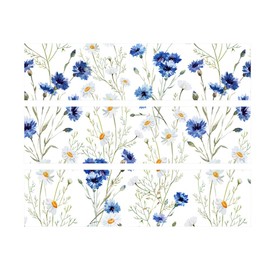 Alwayspon Camomile Decals for MALM Dresser, Removable Drawer Front Stickers, Peel and Stick Furniture Sticker Skin, 3 Pcs x 31.6"x7.9"