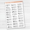 September Wacky Holidays Script Planner Stickers | F16 Clear Matte