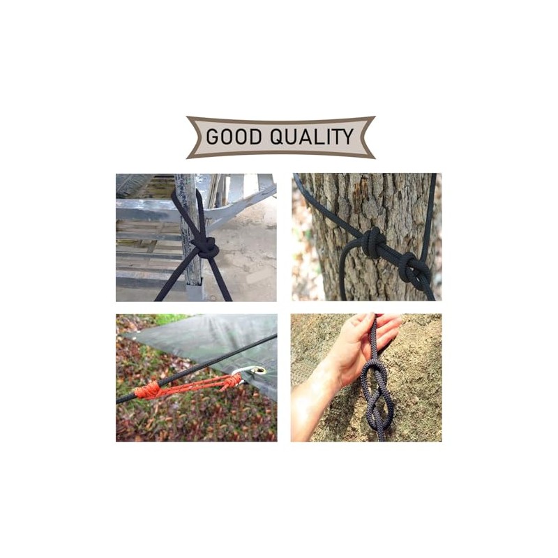 Premium Quality Cord -Strand Cord - Black Rope (5mm x