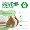 AIRNEX Natural Kitchen Sponges (6 Pack) - Biodegradable Cellulose &