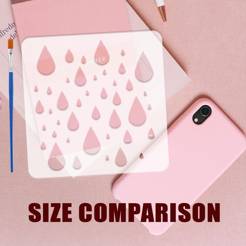 FINGERINSPIRE 4 Stück Malschablone Für Regnerischen Hintergrund 15x15cm Regentropfen Vorlage