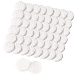 BOSMIOW 50 PCS White Essential Oil Refill Pads,0.63 Inch Cotton Pads,Aromafier Replacement Pads,Car Air Vent Clip Fragrance Tablets,Air Fresheners Refills for Diffuser Necklace Diffuser Bracelet