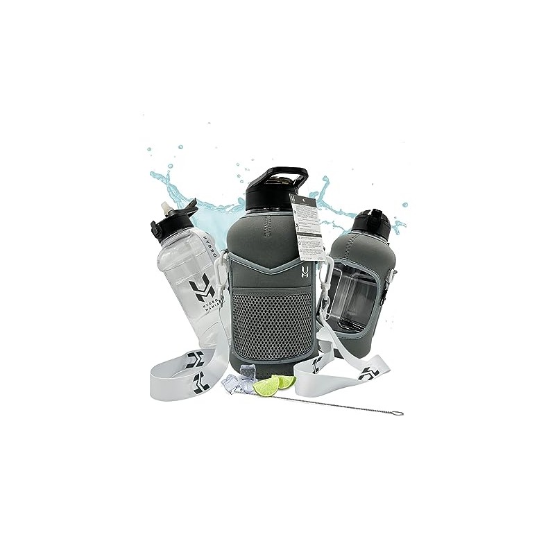 HYDRO MANIA 1.3L Premium Sports Water Bottle, Grey Fusion