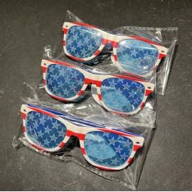 Way To Celebrate Lot of 3 WAY TO CELEBRATE Patriotic USA Sunglasses Stars & Stripes Age 14+