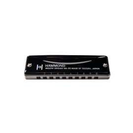 SUZUKI Harmonica (HA-20-C), Key of C, Phosphor Bronze Reeds, Hard Shell Carrying Case, Color- Black