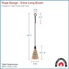 Minuteman International WRL-02B Rope Design Brush, Extra Long Single Fireplace