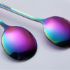 Rainbow Coffee Spoons Set of 6, Kyraton Stainless Steel 13.5cm