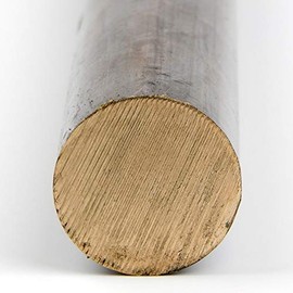 655 Bronze Round Bar, Unpolished (Mill) Finish, H04 Temper, ASTM B98, 0.375" Diameter, 72" Length, OnlineMetals