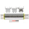 MERRYHAPY Din Rail Connector Terminal Din Block Kit Ground Block