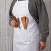 Now Designs Basic Cotton Kitchen Chef's Apron, White