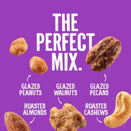 Emerald Nuts Salty Sweet Mixed Nuts (1-Pack), Features Kettle Glazed Peanuts, Almonds, Cashews, Kettle Glazed Walnuts, Kettle Glazed Pecans, 5.5oz Resealable Bag