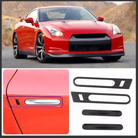 MODY Real Carbon Fiber Exterior Door Handle Cover Trim For Nissan R35 GTR 2008-2016