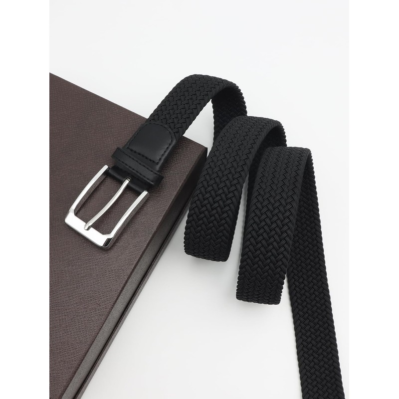 Uoocg Braided Belt Women's Men's Braided Belt Elastic Stretch Belt