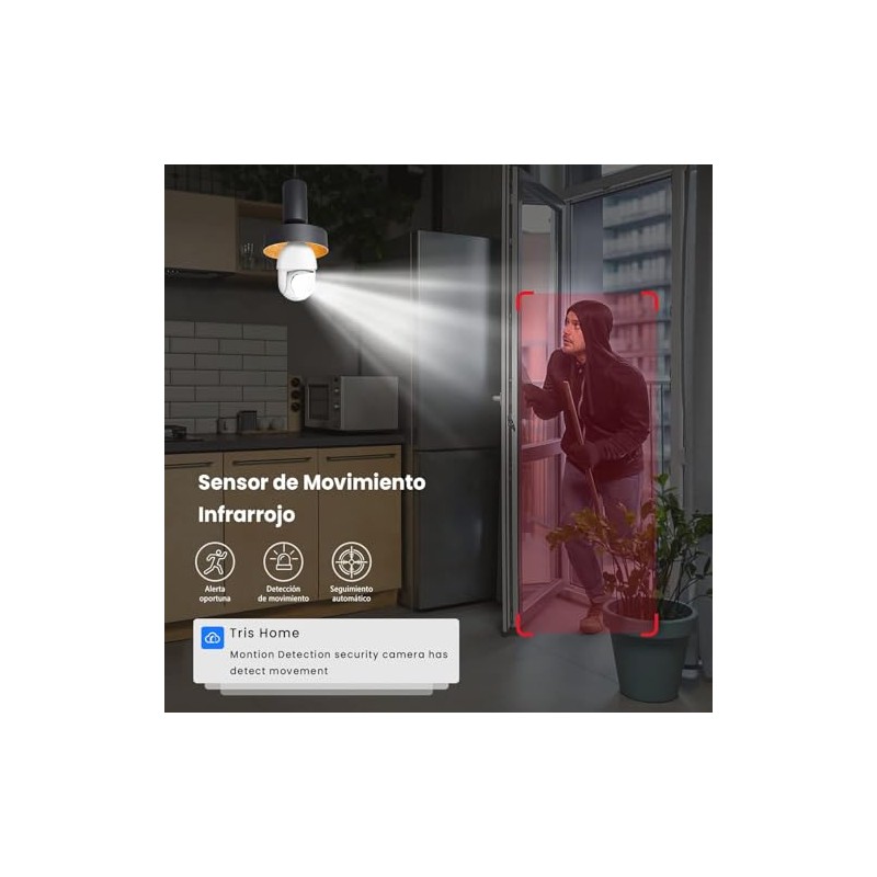 E T EASYTAO Q05 Cámara Foco WiFi 2MP, IP65 Impermeable