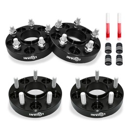 LUJIANI 4 Pack 5x114.3mm Wheel Spacers for Civic CR-V Accord TSX TLX TL, 1" Thick Forged Hubcentric Tire Spacer, M12x1.5 Thread Studs & 64.1mm Centric Bore, 5x4.5 Hub Centric Wheel Adapters