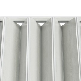 SmartStandard 36" x 80" Accordion Doors Interior, PVC Accordion Folding Doors for Doorway, Include Door, Mounting Hardware and Handle, Double-Layer for Closet Bathroom Basement, White Ash