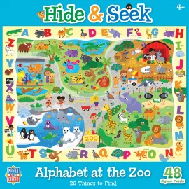 MasterPieces - Hide & Seek - Alphabet at the Zoo 48 Piece Jigsaw Puzzle