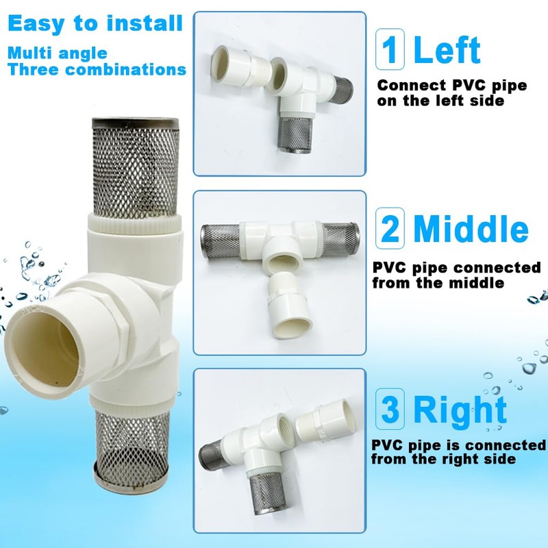 Cotonlake 1" T Strainers Steel Filter Cover Connected to 1"