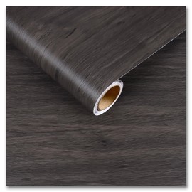 CRE8TIVE Dark Wood Contact Paper Peel and Stick Faux Wood Wallpaper Textured 12"x80" Self Adhesive Wood Grain Contact Paper for Cabinets Waterproof Wood Vinyl Wrap for Kitchen Countertops Shelf Liner